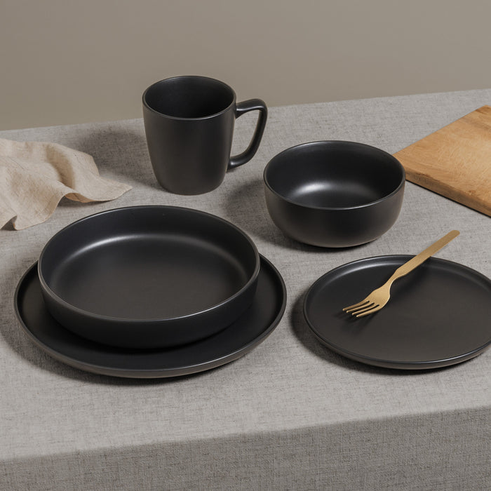 Ensemble de 4 Grandes Assiettes Lisbon en Gres