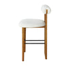 Sophia Indoor Modern Rubberwood Bar Stool Set of 4 with Supportive Backrest,White&Walnut | Sophia – Lot de 4 tabourets de bar modernes d’interieur en bois d’hevea avec dossier de soutien, coloris blanc et noyer