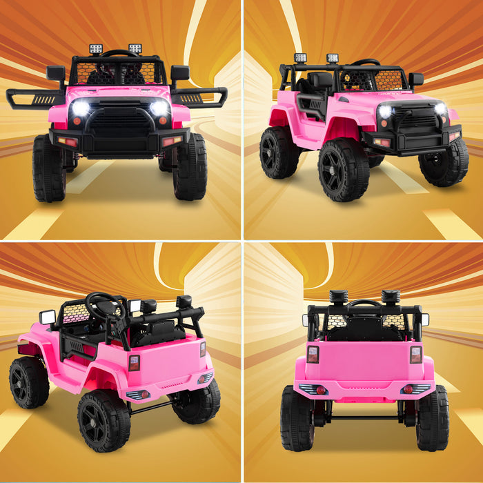 Costway Voiture Electrique 12 V Pour Enfants Costway, Alimente Par Batterie Avec Telecommande, Vehicule Jouet A 4 Roues Pour Garcons Et Filles