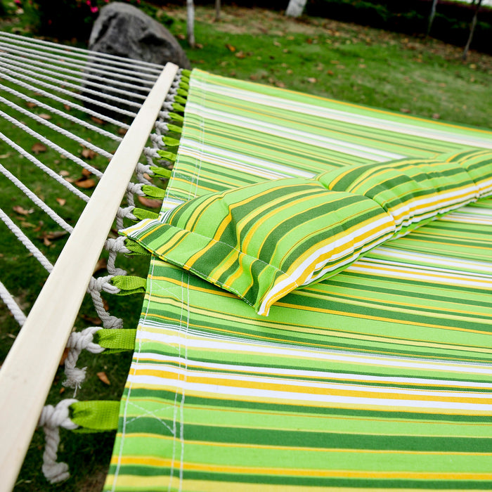 Outsunny 75\" Raye En Plein Air Camping Hamac Salon Lit Jardin Avec Oreiller
