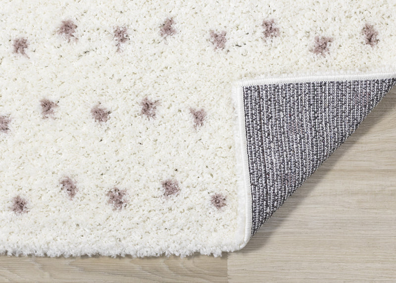 Carpette douce Taylor à motif de pois - 5 pi 3 po x 7 pi 7 po