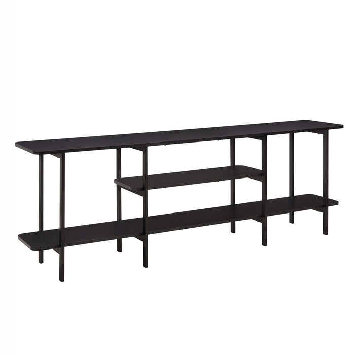 Console moderne contemporaine Celine 71\" en noir (3 etageres)