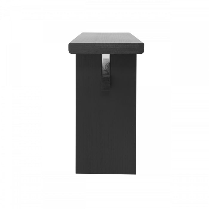 Console de style maison de campagne Emma 150 cm pour entrée - noire