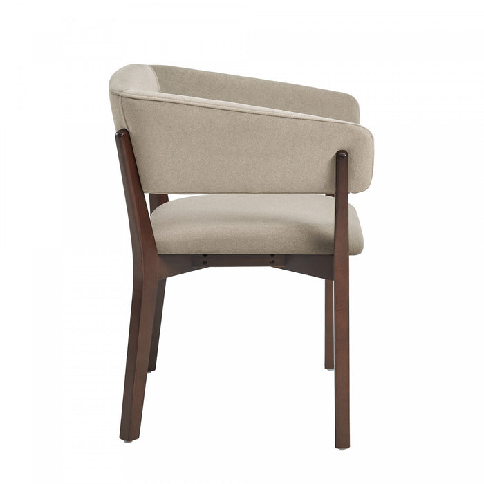 Fauteuil Blake moderne en bois avec imitation mohair, coloris naturel