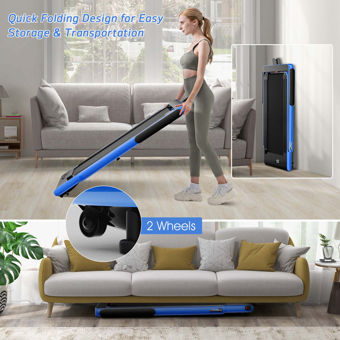 Tapis De Course Pliable 2 En 1superfit – Moteur 2,25 Cv – Double Ecran – Haut-parleur Bluetooth
