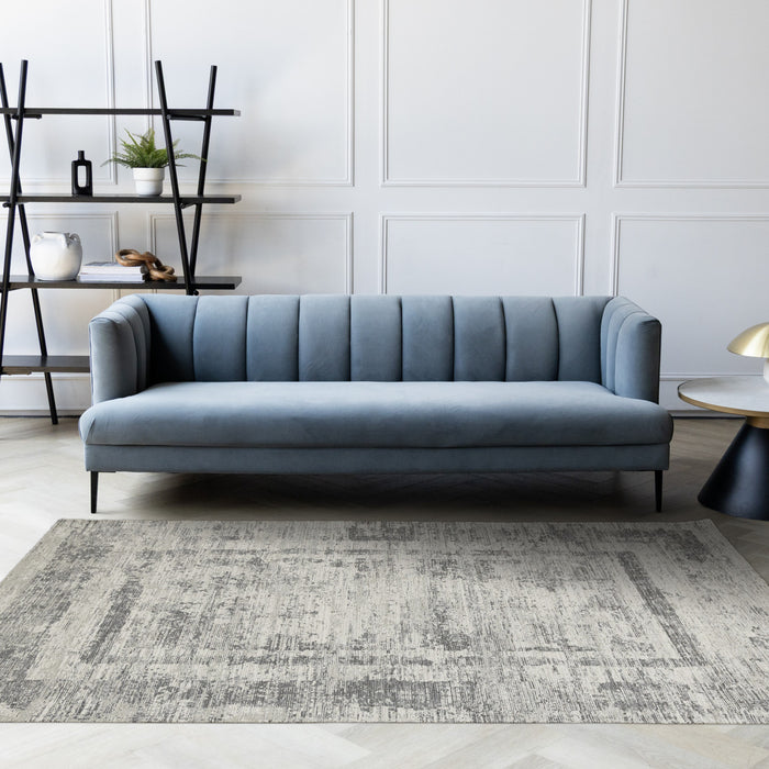 Tapis Kylie bordures gris delave, 5'1\" x 7'7\"