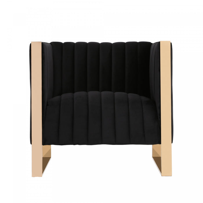 Ensemble de canape 3 pieces Trillium style milieu du siecle moderne en noir