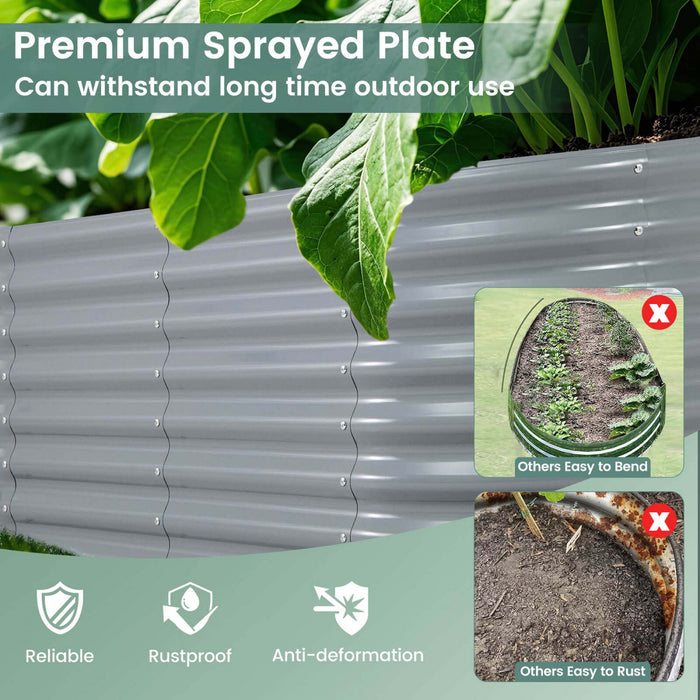 Costway Souleve Kit De Lit De Jardin Planter Souleve Boites De Jardin Exterieures 65\" X 32\" X 24\"