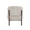 Coco Modern Boucle Lounge Chair with Solid Wood Frame, Beige | Coco Fauteuil de Salon Moderne en Bouclette avec Cadre en Bois Massif, Beige