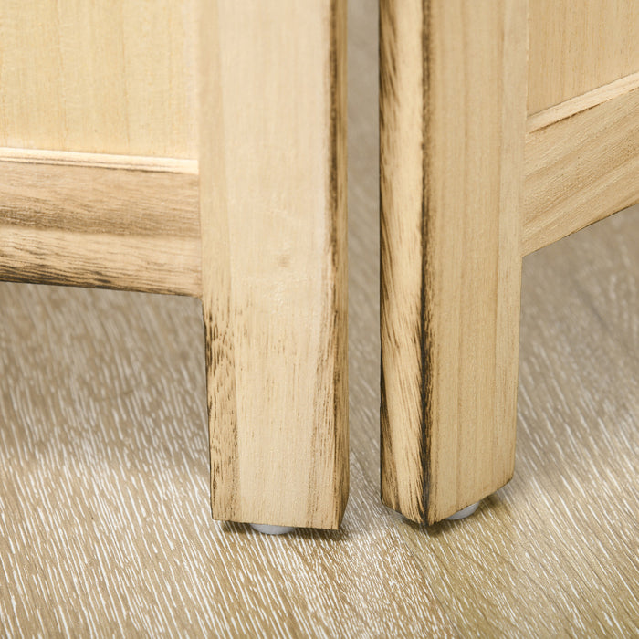 Homcom Ecrans D'intimite En Bois, Separateurs De Piece