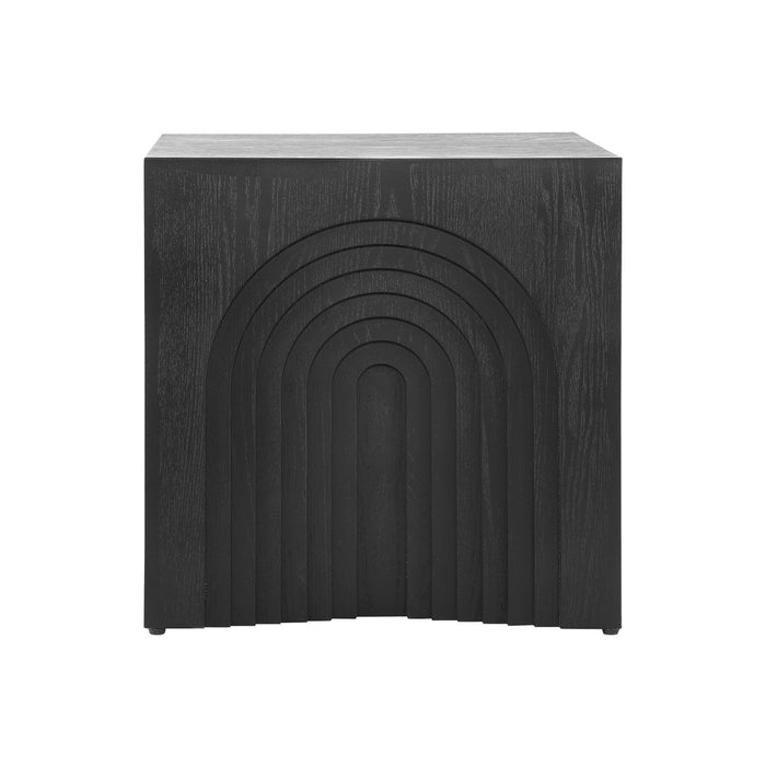 Grace Table d'Appoint Rustique, Noir