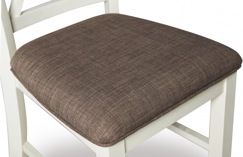 Chaise de salle à manger Jane en tissu taupe - ensemble de 2