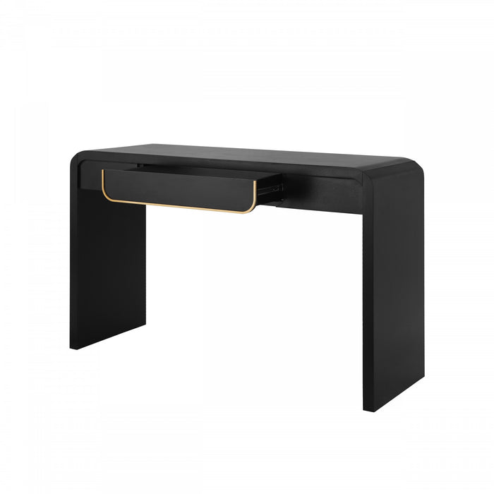 Console en bois Ethan avec rangement pour salon, entree ou couloir - noire