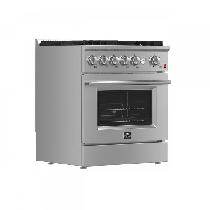 Cuisiniere a gaz Giovanni 30 pouces en acier inoxydable, 4,32 pi³ – FFSGS6274-30