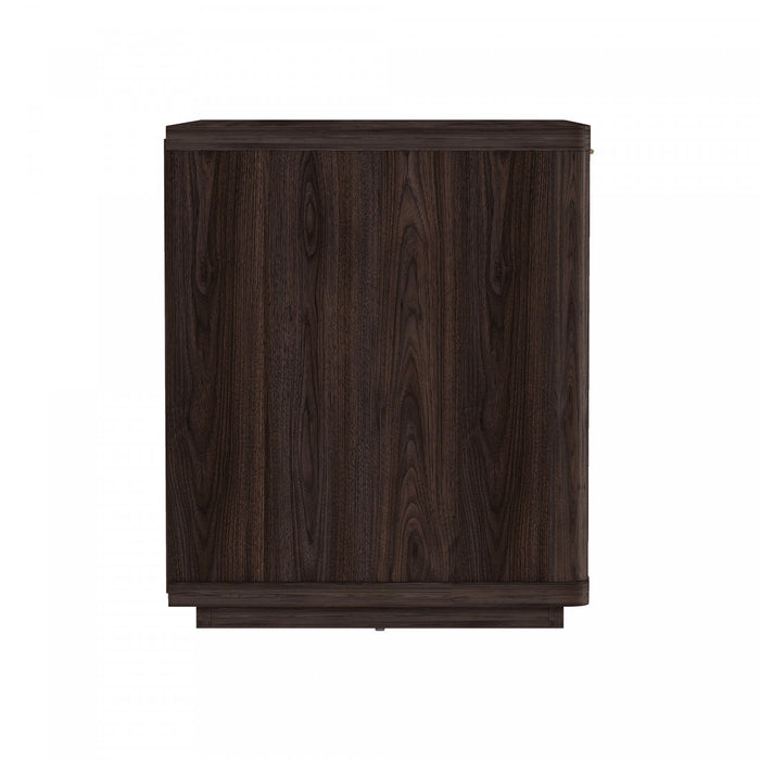 Table de nuit moderne Evelyn 32\" en brun (1 tiroir) - Lot de 2