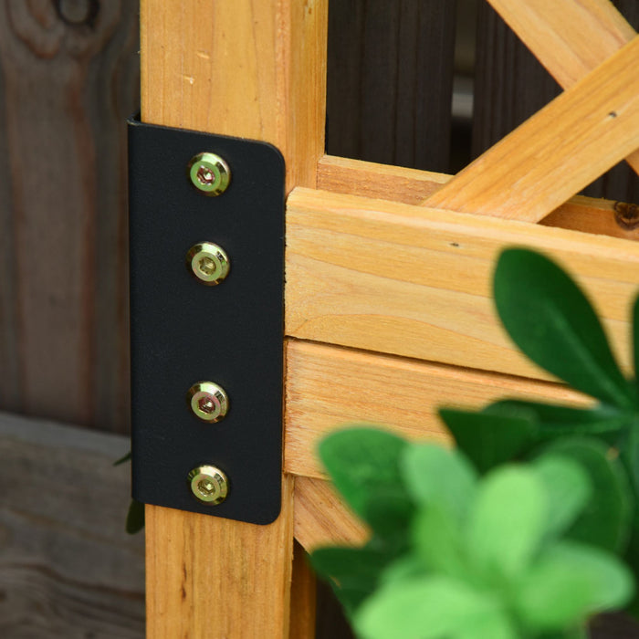 Outsunny Lot De 2 Lits De Jardin Sureleves Avec Panneaux En Treillis Pour Support De Fleurs En Treillis Pour Plantes, Fleurs Ou Vigne Exterieur Interieur, Orange