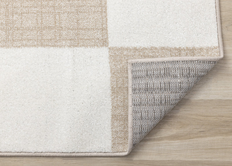 Carpette Covington à motif de damier moderne pour l’intérieur - 5 pi 3 po x 7 pi 7 po