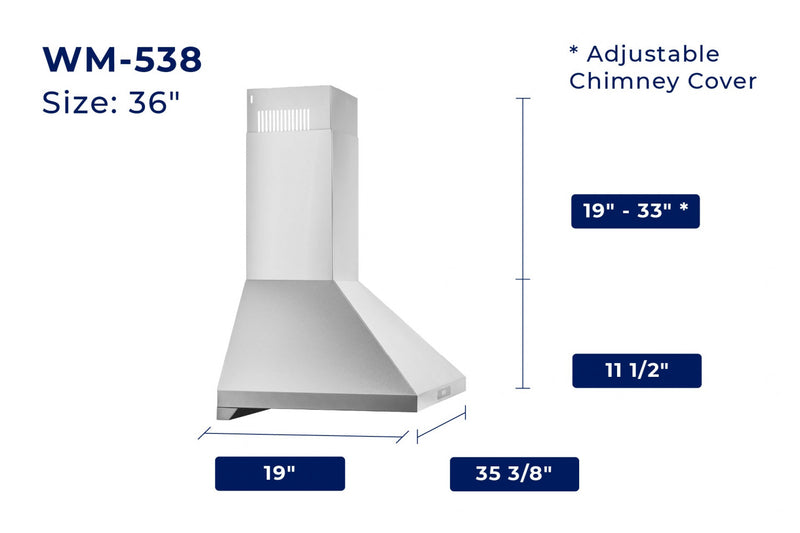  Chef 30-in Convertible Matte White Wall-Mounted Range Hood
