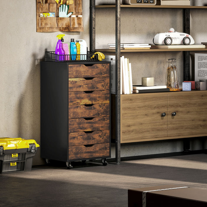 Vinsetto Classeur mobile avec tiroirs, Marron rustique
