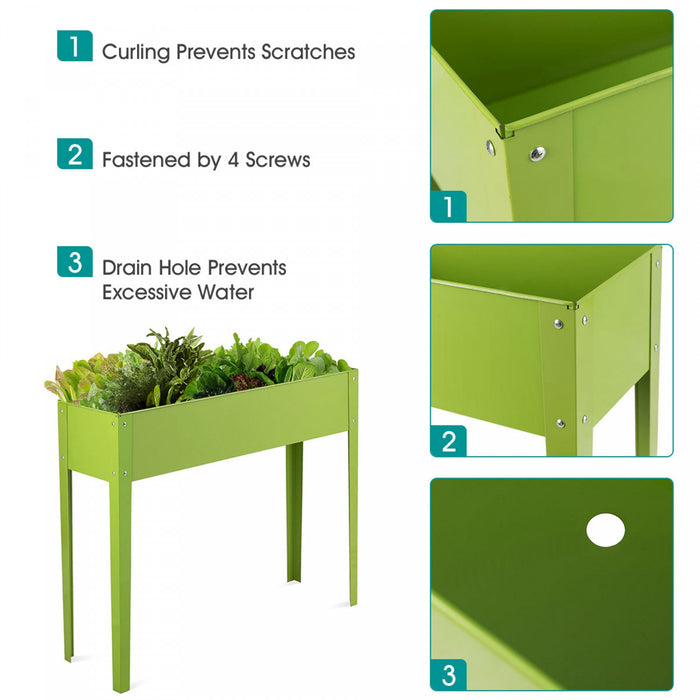 Costway 40 \"x12\" Stand De Plante De Jardin Eleve En Plein Air Souleve Haut Lit De Fleurs