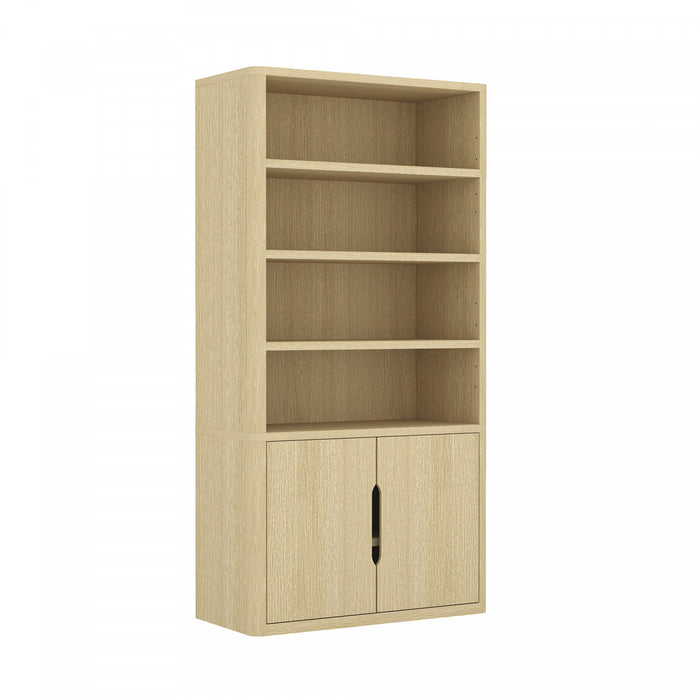 Armoire bibliotheque moderne Rivington 40\" en chene naturel