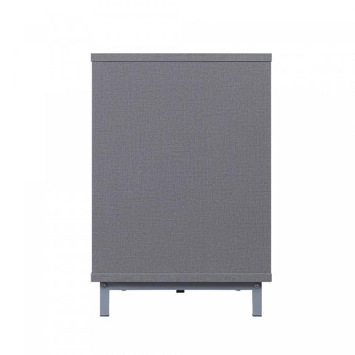 Foyer electrique moderne Brighton 2 pieces en noir et gris