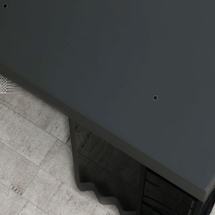 Outsunny Pergola 10' X 13' Avec 2 Rideaux Et 2 Filets, Abri Solaire Mural Pour Terrasse, Resistant Aux Uv, Pour Porche, Patio, Etc.