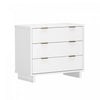 Elara Contemporary 38" Solid Wood Dresser in White (3-Drawer) | Commode contemporaine Elara 38" en bois massif blanc (3 tiroirs)