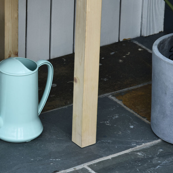 Outsunny 34'' Jardiniere Sur Pieds Potager Inserts D'irrigation + Feutre De Drainage Inclus Bois Massif Sapin