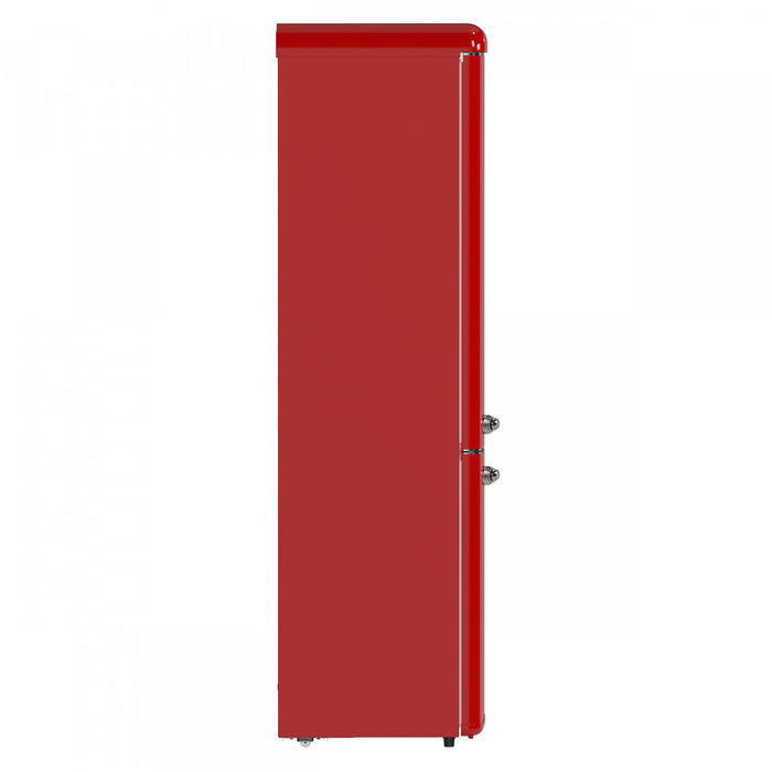 Refrigerateur Storico de 22 po style retro avec congelateur inferieur, rouge, 9 pi³ - FFFFD1745-22RED