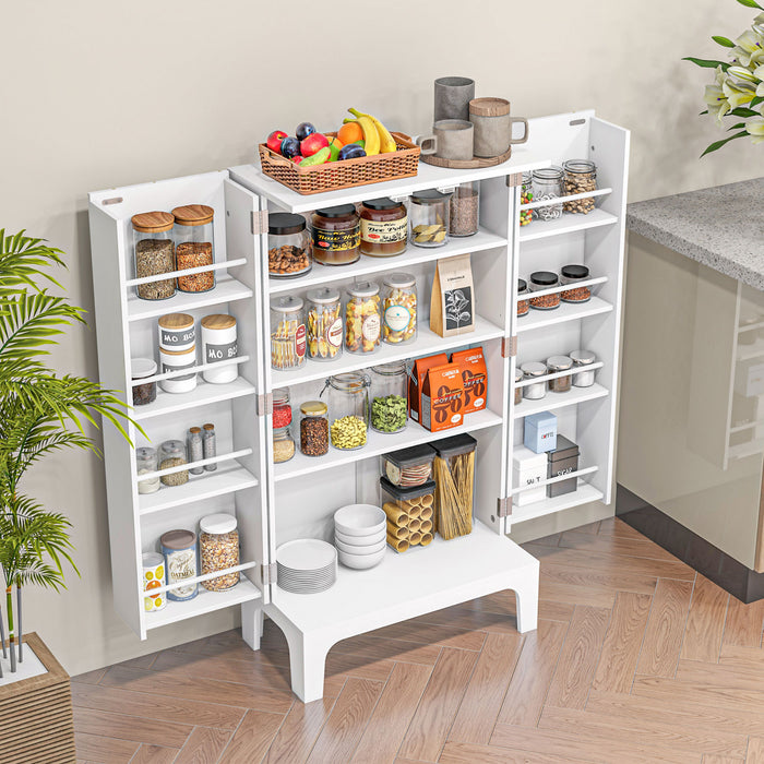 HOMCOM Armoire de rangement de cuisine avec etageres, 8 etageres a epices