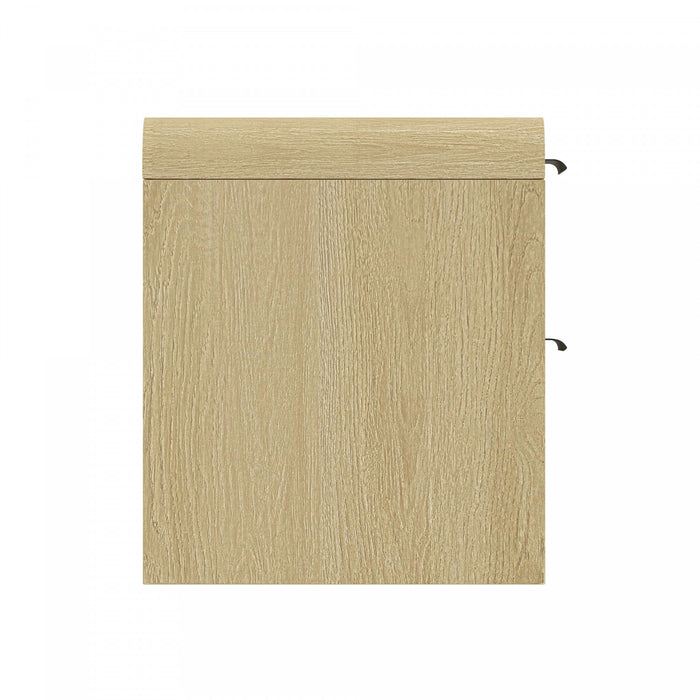 Table de nuit Grace Modern 28\" en chene naturel et noir