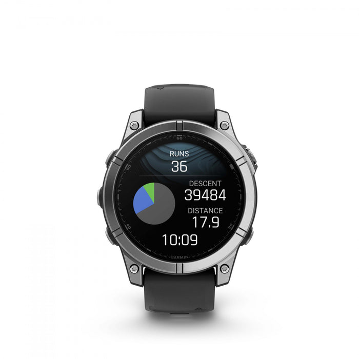  Stainless Steel With Black Silicone Band
