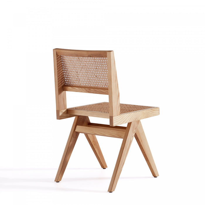 Chaise de salle a manger en bois style industriel chic Hamlet en naturel - Lot de 4