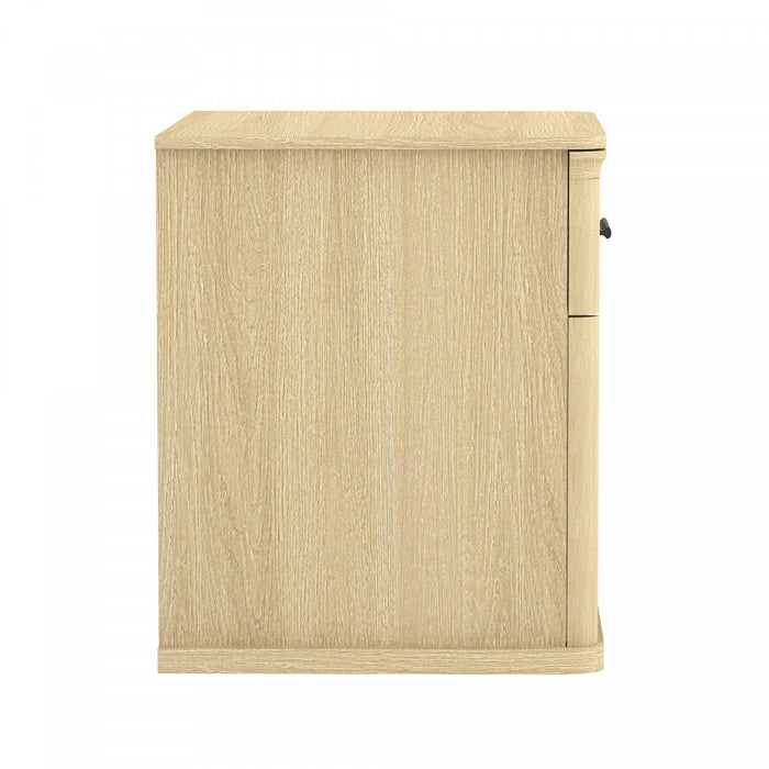 Table de nuit traditionnelle Clifford en chene naturel (1 tiroir)