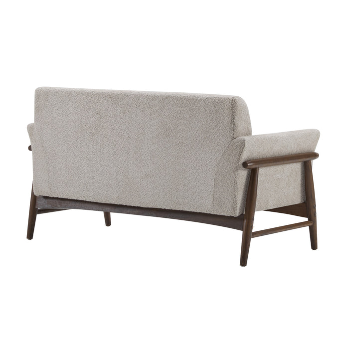 Harper Canape deux places compact moderne en tissu, amande