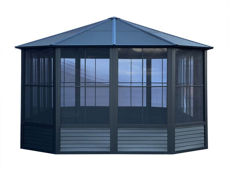Florence Solarium 12 X 18 Toit Metal Noir