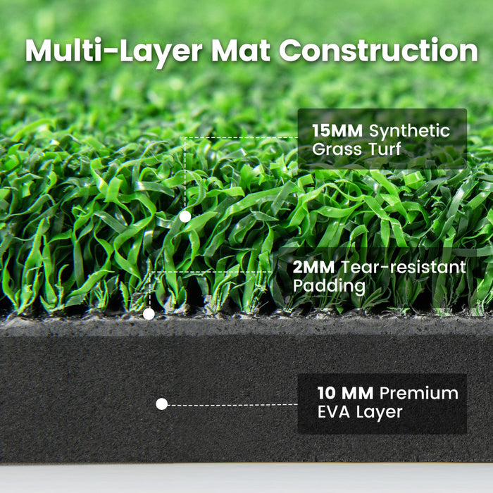 Costway 5 X 4 Ft Golf Hitting Mat Artificiel Interieur Exterieur Turf Golf Training Mat 27 Mm