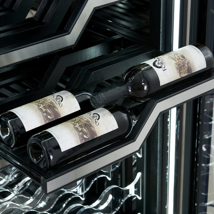 Cave a vin Abruzzo de 48\" double zone, capacite de 102 bouteilles, 24 pi³, en acier inoxydable-FWCDR6611-48S