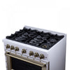 Forno Ambassador 36" Dual Fuel Range in White, 6 Sealed Burners, 5.2 cu.ft. Oven - FFSGS6199-36CPWHT | Cuisiniere double combustible Ambassador de 36 po, blanche, 6 bruleurs scelles, 5,2 pi³ – FFSGS6199-36CPWHT
