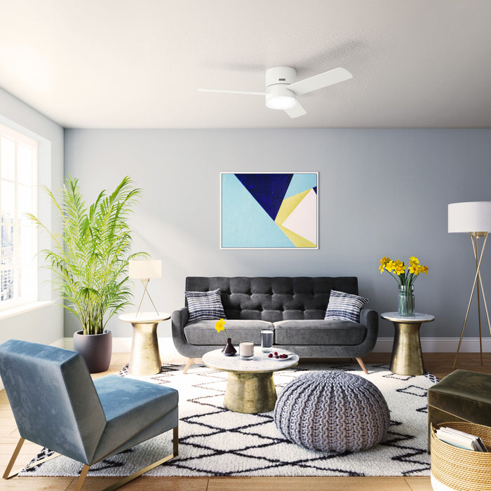 Ventilateur de plafond Minimus avec luminaire - Blanc