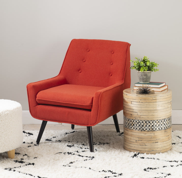 Fauteuil d’appoint Trellis Pimento en tissu - rouge