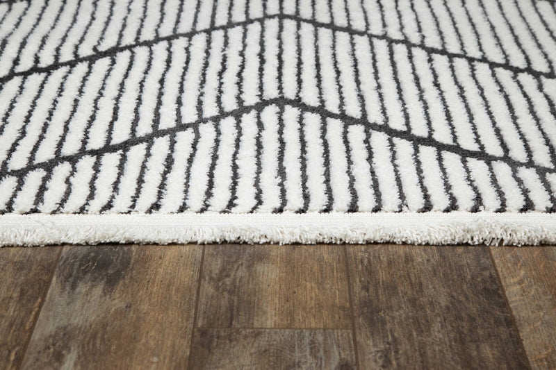 Tapis Contemporain Sloane 2'3\" x 7'6\" en Ivoire