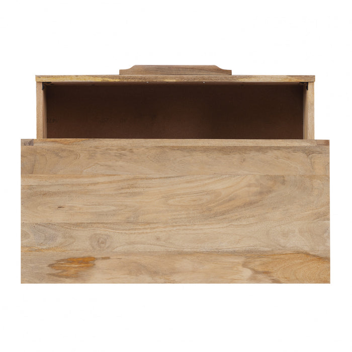 Armoire décorative Janie en rotin à 3 tiroirs - naturelle