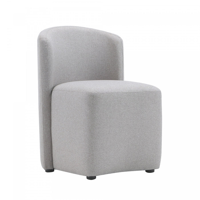 Chaise d’appoint contemporaine moderne Hearth, rembourree, gris clair