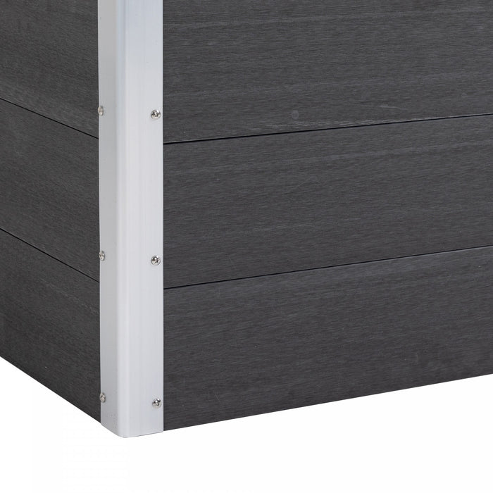 Outsunny Jardiniere En Bois Sureleve 3' X 2' X 2' Jardiniere En Bois Et Plastique Pour Fleurs, Legumes, Herbes, Gris