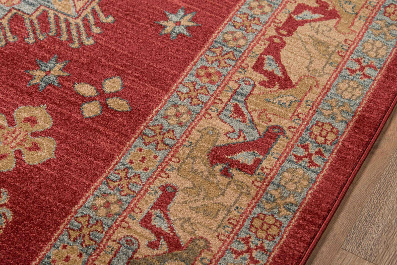 Tapis Traditionnel Mila 7'10\" x 9'10\" en Rouge