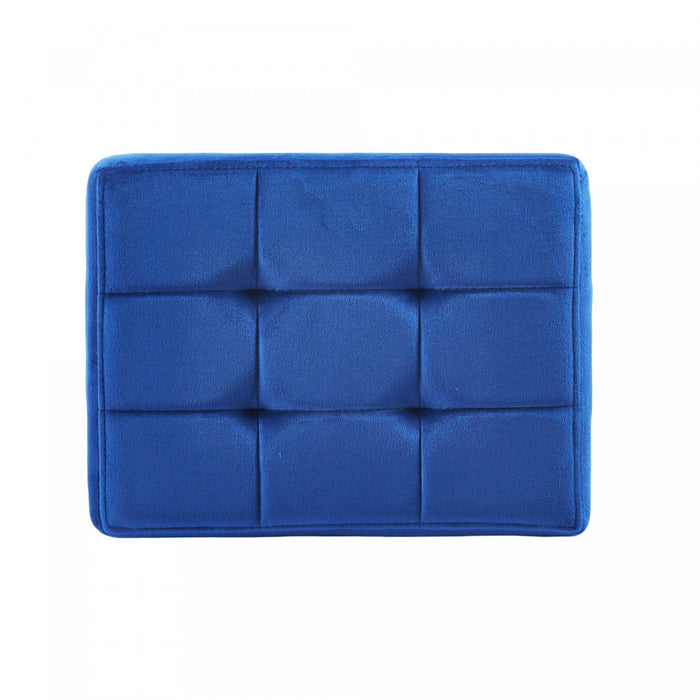 Tabouret d’appoint polyvalent Owen avec pieds en metal, couleur bleu