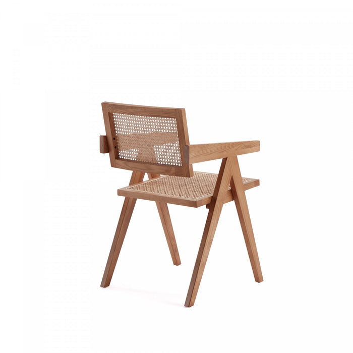 Fauteuil en bois au style industriel chic Hamlet en coloris naturel - Lot de 2