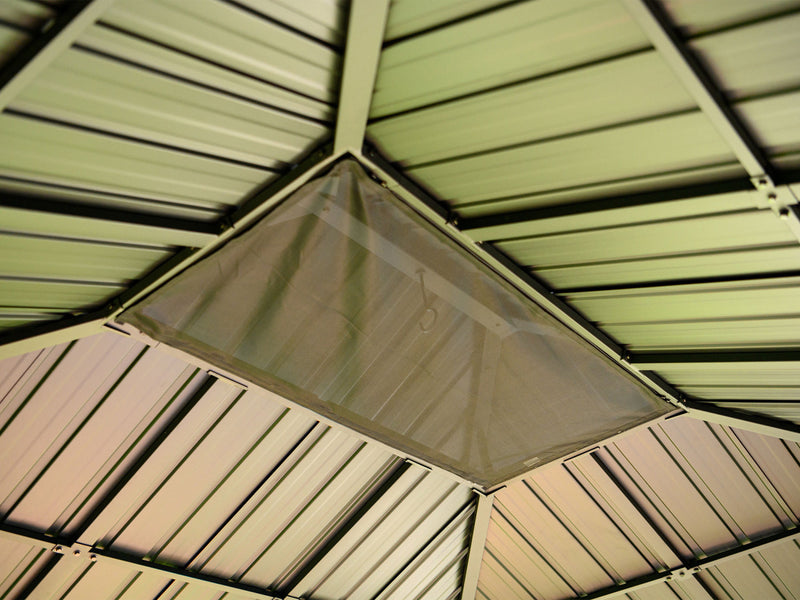Gazebo Penguin Yosemite Gazebo Structure en aluminium finition bois 10 x 12